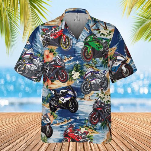 Motocross Hawaiian Shirt, MotoBike Lover Hawaii Beach Retro, Soft Hawaii Shirt, Hawaiian Aloha Shirt, Hawaii Shirt for Men and Women