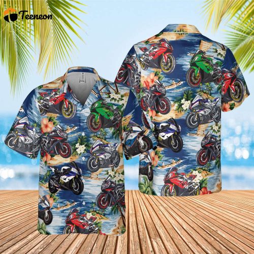 Motocross Hawaiian Shirt, MotoBike Lover Hawaii Beach Retro, Soft Hawaii Shirt, Hawaiian Aloha Shirt, Hawaii Shirt for Men and Women