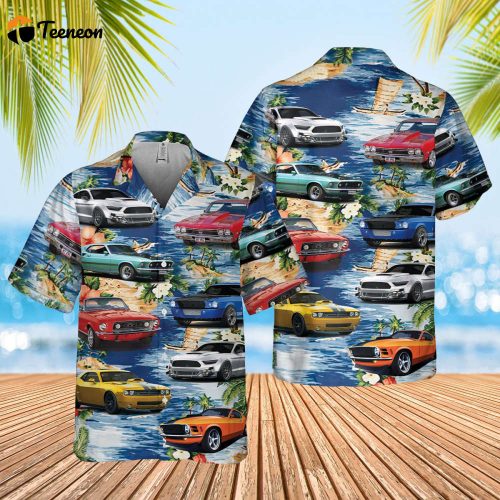 Muscle Car Hawaiian Shirts For Men Women, Summer Beach Aloha Shirt, Hawaii Beach Shirt, Family Gift