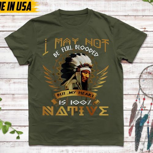 Native American Unisex T-Shirt, Native American Gift, Native American Pride Indigenous Shirt, My Heart Is 100% Native