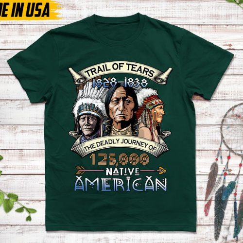 Native American Unisex T-Shirt, Native American Gift, Native American Pride Indigenous Shirt, Trail Of Tears 1828-1838 Native American Shirt