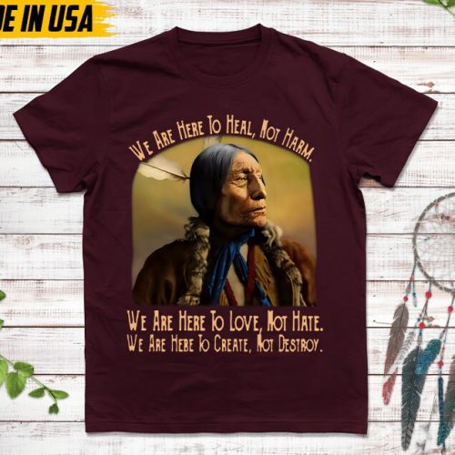 Native American Unisex T-Shirt, Native American Gift, Native American Pride Indigenous Shirt, We Are Here To Heal Not Harm Heritage Gift