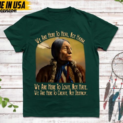 Native American Unisex T-Shirt, Native American Gift, Native American Pride Indigenous Shirt, We Are Here To Heal Not Harm Heritage Gift