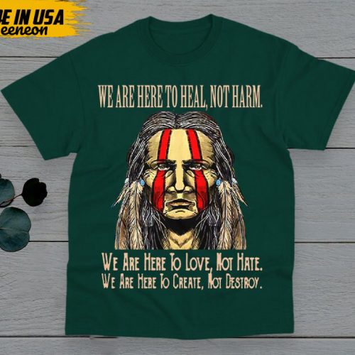 Native American Unisex T-Shirt, Native American Gift, Native American Pride Indigenous Shirt, We Are Here To Heal, Not Harm Native Shirt