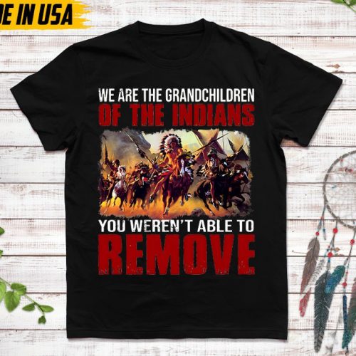 Native American Unisex T-Shirt, Native American Gift, Native American Pride Indigenous Shirt, We Are The Grandchildren Of The Indians