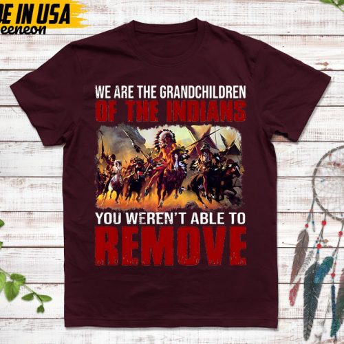 Native American Unisex T-Shirt, Native American Gift, Native American Pride Indigenous Shirt, We Are The Grandchildren Of The Indians