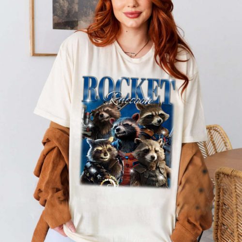 Rocket Raccoon T-Shirt, Rocket Raccoon T-Shirt, Rocket Raccoon Unisex, Unisex T-Shirt, Hip hop Graphic, Trendy T-Shirt, Retro T-Shirt