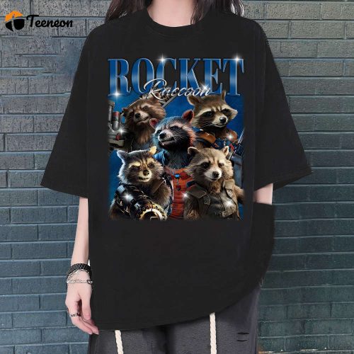 Rocket Raccoon T-Shirt, Rocket Raccoon T-Shirt, Rocket Raccoon Unisex, Unisex T-Shirt, Hip hop Graphic, Trendy T-Shirt, Retro T-Shirt