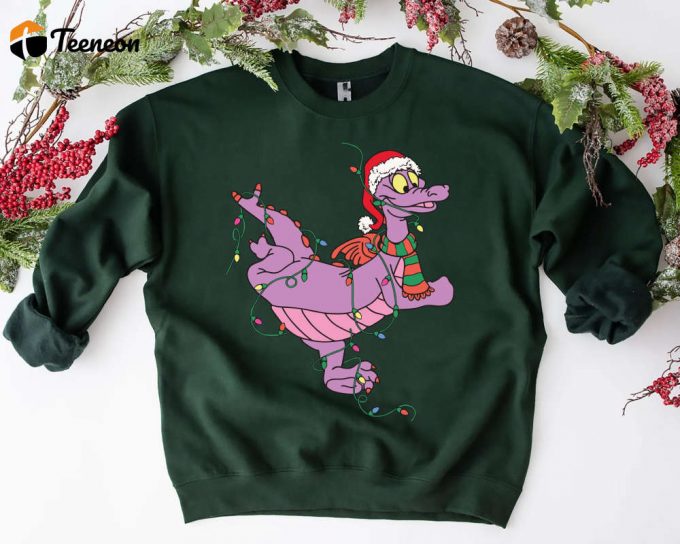 Magical Santa Figment Dragon Lights Christmas Shirt &Amp;Amp; Disney Epcot Sweatshirt – Perfect For Mickey S Very Merry Xmas &Amp;Amp; Disneyland Family Gifts