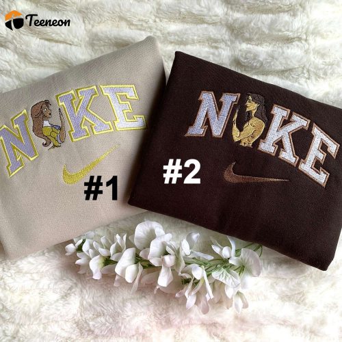 Tarzan And Jane Disney Nike Embroidered Sweatshirts