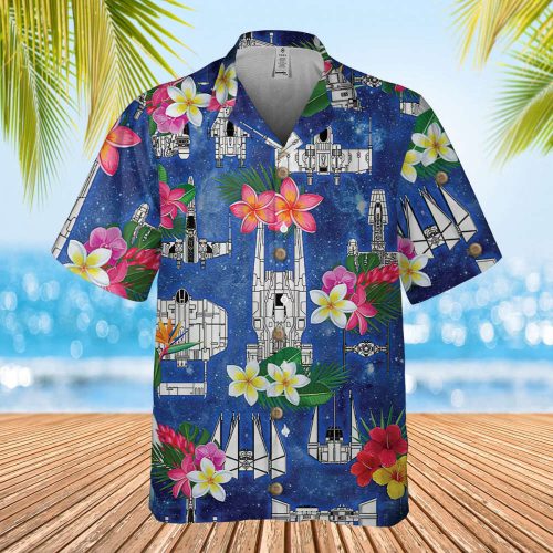 Tropical Star Wars Hawaiian Shirt, Darth Vader Stormtrooper Baby Yoda Hawaii Shirt, Star Wars Day Aloha Shirt, Mandalorian Button Up Shirt