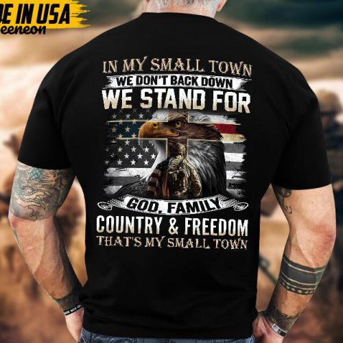 We Stand For God n Family And Country n Freedom, Veteran T-Shirt, U.S. Military Shirt, Veteran Jesus Shirt, Patriotic Fathers Day Gift