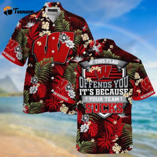 Wisconsin Badgers Hawaii Shirt, Best Gift For Men And Women