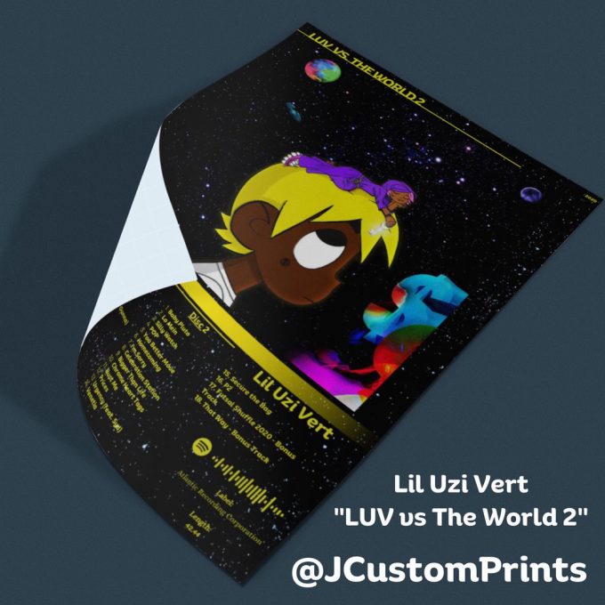 Album Cover Poster for Home Decor Gift| Lil Uzi Vert “LUV vs The World 2” Poster for Home Decor Gift| Custom Album Poster for Home Decor Gift | Wall Art| Custom Album Poster for Home Decor Gifts