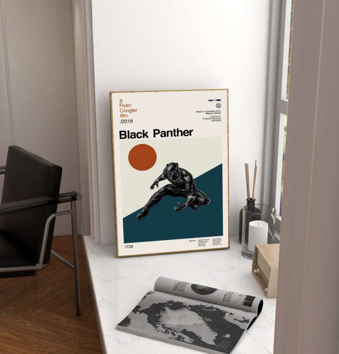 Black Panther Movie – Ryan Coogler Film – Retro Movie Poster for Home Decor Gift – Minimalist Art – Vintage Poster for Home Decor Gift – Modern Art – Wall Decor – Home Decor