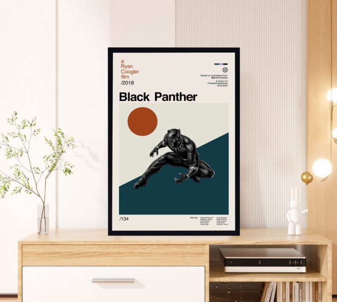 Black Panther Movie – Ryan Coogler Film – Retro Movie Poster for Home Decor Gift – Minimalist Art – Vintage Poster for Home Decor Gift – Modern Art – Wall Decor – Home Decor
