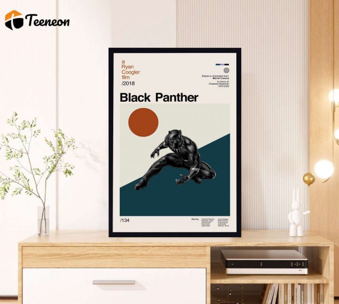 Black Panther Movie – Ryan Coogler Film – Retro Movie Poster for Home Decor Gift – Minimalist Art – Vintage Poster for Home Decor Gift – Modern Art – Wall Decor – Home Decor
