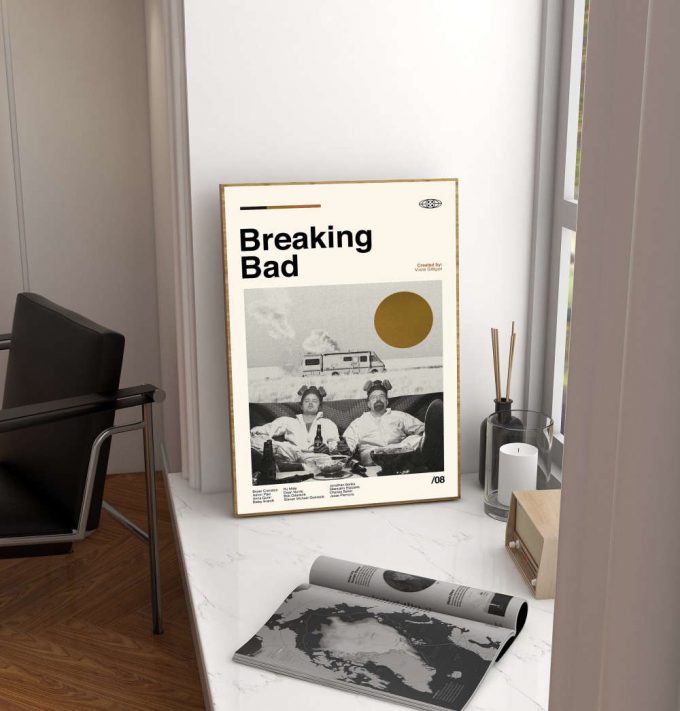 Breaking Bad Poster for Home Decor Gift – Vince Gilligan – Retro Movie Poster for Home Decor Gift – Minimalist Art – Vintage Poster for Home Decor Gift – Modern Art – Wall Decor – Home Decor