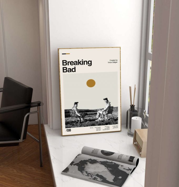 Breaking Bad Poster for Home Decor Gift – Vince Gilligan – Retro Movie Poster for Home Decor Gift – Minimalist Art – Vintage Poster for Home Decor Gift – Modern Art – Wall Decor – Home Decor