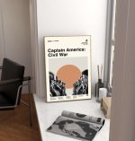 Captain America Civil War Poster for Home Decor Gift – Joe Russo – Retro Movie Poster for Home Decor Gift – Minimalist Art – Vintage Poster for Home Decor Gift – Modern Art – Wall Decor – Home Decor