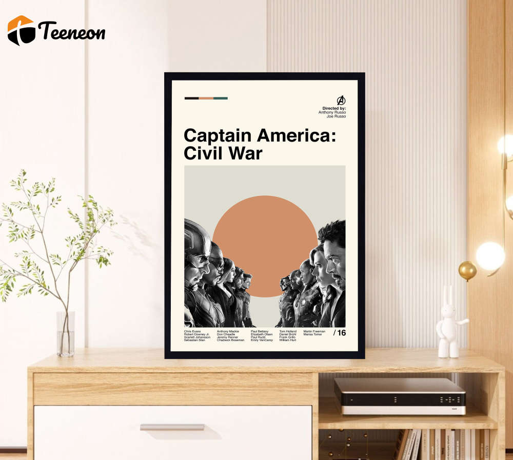 Captain America Civil War Poster for Home Decor Gift – Joe Russo – Retro Movie Poster for Home Decor Gift – Minimalist Art – Vintage Poster for Home Decor Gift – Modern Art – Wall Decor – Home Decor Captain America Civil War Poster for Home Decor Gift – Joe Russo – Retro Movie Poster for Home Decor Gift – Minimalist Art – Vintage Poster for Home Decor Gift – Modern Art – Wall Decor – Home Decor