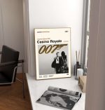 Casino Royale  Poster for Home Decor Gift – James Bond 007 Film – Minimalist Poster for Home Decor Gift – Retro Movie Poster for Home Decor Gift – Vintage inspired – Midcentury Art – Wall Decor