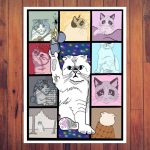 Cat Eras Tour Poster for Home Decor Gift, Taylor Cat, Olivia Cat, taylor version Cat Vintage Poster for Home Decor Gift