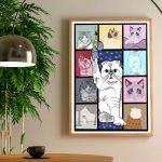 Cat Eras Tour Poster for Home Decor Gift, Taylor Cat, Olivia Cat, taylor version Cat Vintage Poster for Home Decor Gift