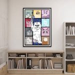Cat Eras Tour Poster for Home Decor Gift, Taylor Cat, Olivia Cat, taylor version Cat Vintage Poster for Home Decor Gift
