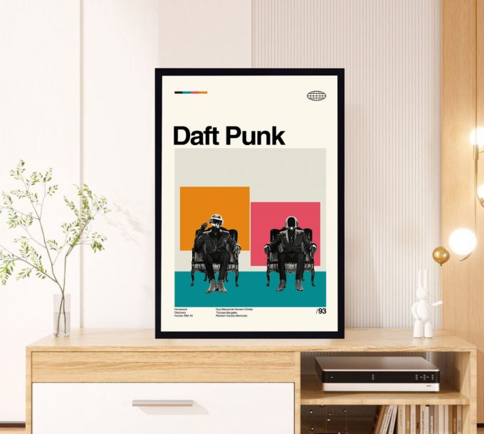 Daft Punk Movie – Discovery Film – Retro Movie Poster for Home Decor Gift – Minimalist Art – Vintage Poster for Home Decor Gift – Modern Art – Wall Decor – Home Decor