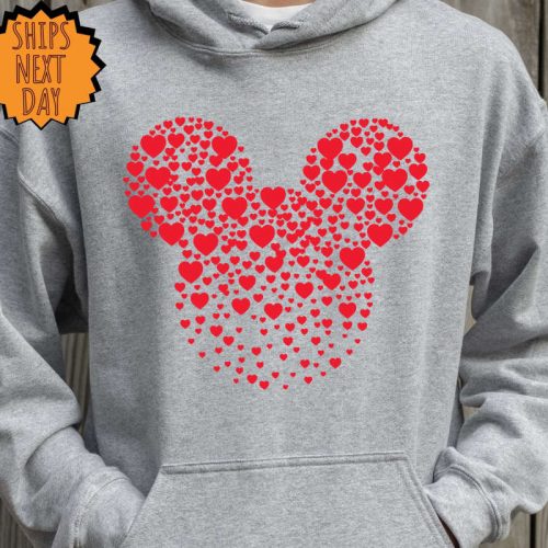 Disney Couple Shirts Mickey and Minnie Heart Sweatshirt, Valentine Gift For Couples, Heart  Magic Trip, Disneyworld Valentines Travel Shirt