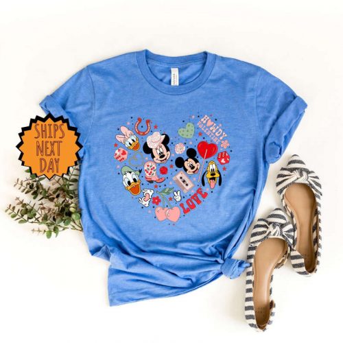 Disney Valentine Heart Shirt, Mickey And Minnie Friends Valentine’s Day Shirt ,Valentines Day Gift Shirt, Disney Love Shirt, Disney Shirt