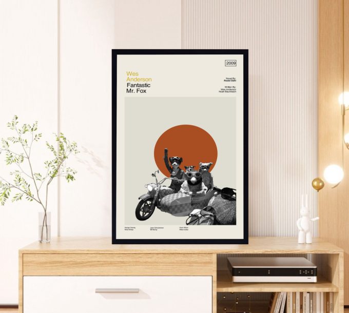 Fantastic Mr Fox Poster for Home Decor Gift – Wes Anderson – Minimalist Poster for Home Decor Gift – Retro Poster for Home Decor Gift – Vintage inspired – Midcentury Art – Wall Decor – Gifts for him