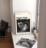 Fight Club Poster for Home Decor Gift – David Fincher Film – Minimalist Poster for Home Decor Gift – Retro Poster for Home Decor Gift – Vintage inspired – Midcentury Art – Wall Decor – Gifts for him