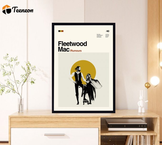FLEETWOOD MAC Poster for Home Decor Gift – Rumours Film – Minimalist Poster for Home Decor Gift – Retro Poster for Home Decor Gift – Vintage inspired – Midcentury Art – Wall Decor – Gifts for him