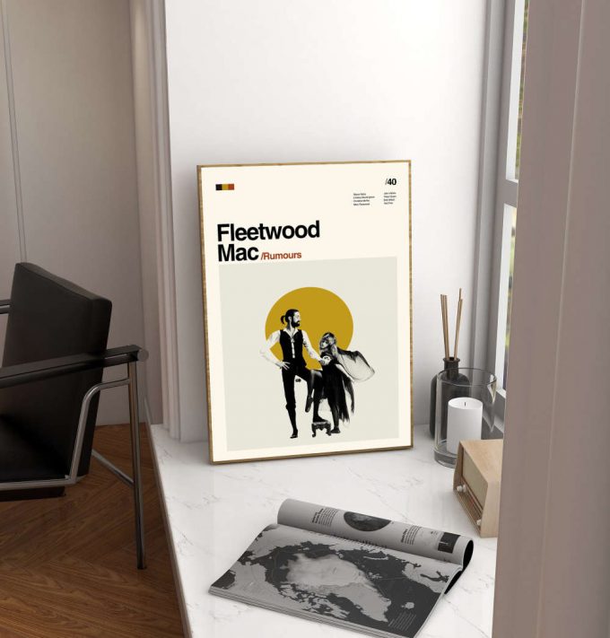 FLEETWOOD MAC Poster for Home Decor Gift – Rumours Film – Minimalist Poster for Home Decor Gift – Retro Poster for Home Decor Gift – Vintage inspired – Midcentury Art – Wall Decor – Gifts for him