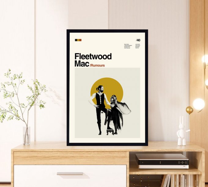 FLEETWOOD MAC Poster for Home Decor Gift – Rumours Film – Minimalist Poster for Home Decor Gift – Retro Poster for Home Decor Gift – Vintage inspired – Midcentury Art – Wall Decor – Gifts for him