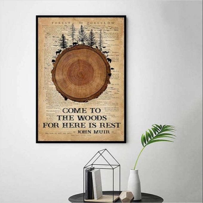 Hiking Come To The Woods For Here Is Rest Vintage Poster for Home Decor Gift for Home Decor Gift