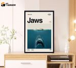 Jaws Poster for Home Decor Gift – Steven Spielberg Film – Minimalist Poster for Home Decor Gift – Retro Poster for Home Decor Gift – Vintage inspired – Midcentury Art – Wall Decor – Gifts for him
