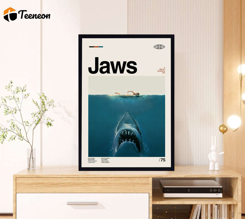 Jaws Poster for Home Decor Gift – Steven Spielberg Film – Minimalist Poster for Home Decor Gift – Retro Poster for Home Decor Gift – Vintage inspired – Midcentury Art – Wall Decor – Gifts for him Jaws Poster for Home Decor Gift – Steven Spielberg Film – Minimalist Poster for Home Decor Gift – Retro Poster for Home Decor Gift – Vintage inspired – Midcentury Art – Wall Decor – Gifts for him