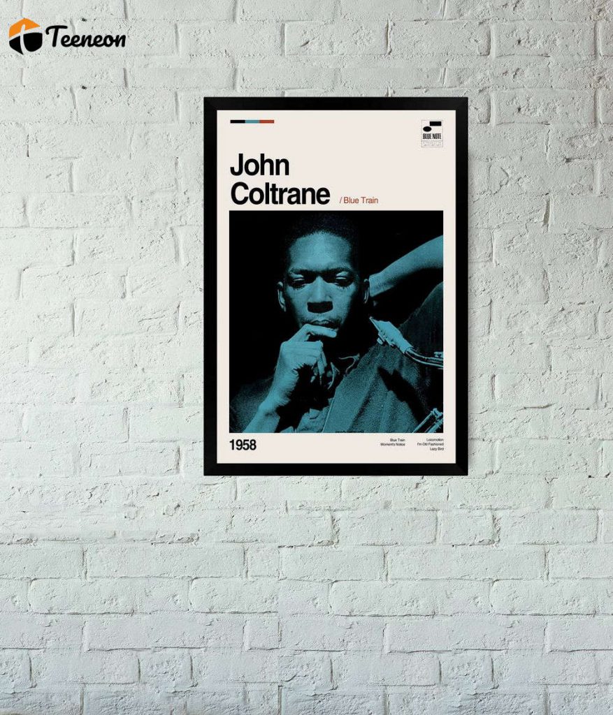 JOHN COLTRANE – Blue Train – Music Album Poster for Home Decor Gift – Music Poster for Home Decor Gift – Minimalist Art – Vintage Poster for Home Decor Gift – Print Art Poster for Home Decor Gift – Wall Art – Wall Decor