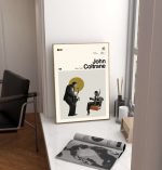 John Coltrane Poster for Home Decor Gift – Blue Train Film – Minimalist Poster for Home Decor Gift – Retro Poster for Home Decor Gift – Vintage inspired – Midcentury Art – Wall Decor – Gifts for him