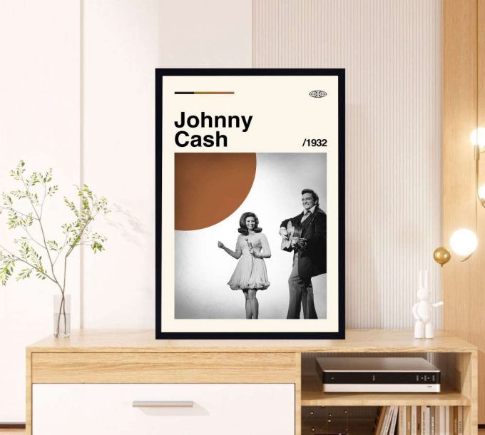 Johnny Cash Poster for Home Decor Gift – Classic Movie Poster for Home Decor Gift – Retro Movie Poster for Home Decor Gifts – Minimal Movie Art – Modern Vintage – Move Gifts – Favorite Movie