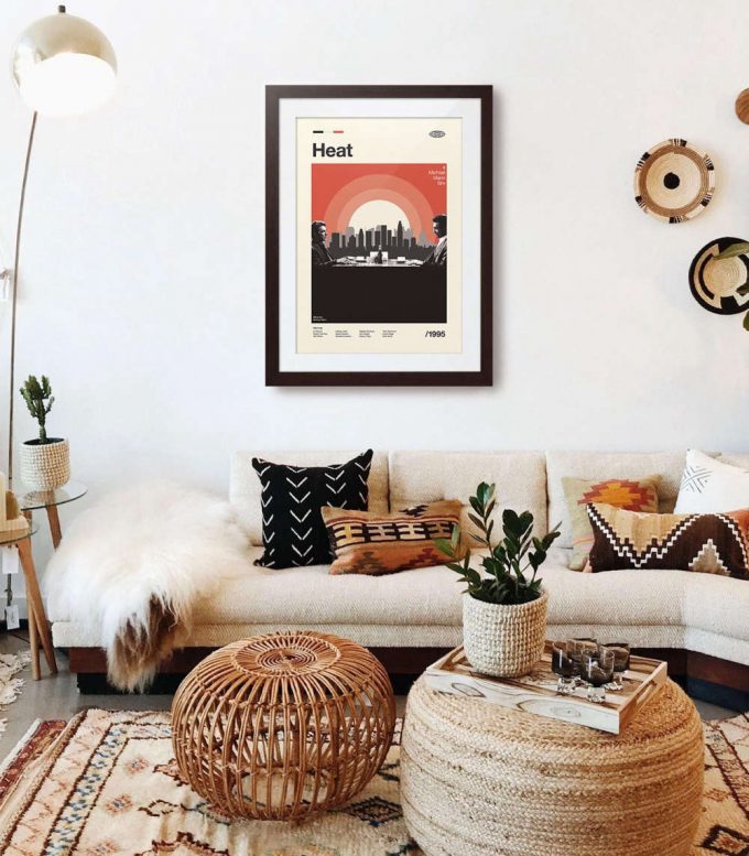 Mid Century Modern Heat Poster for Home Decor Gifts, Retro Movie Print, Modern Vintage Movie Poster for Home Decor Gift