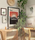 Mid Century Modern Heat Poster for Home Decor Gifts, Retro Movie Print, Modern Vintage Movie Poster for Home Decor Gift