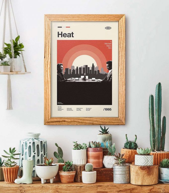 Mid Century Modern Heat Poster for Home Decor Gifts, Retro Movie Print, Modern Vintage Movie Poster for Home Decor Gift