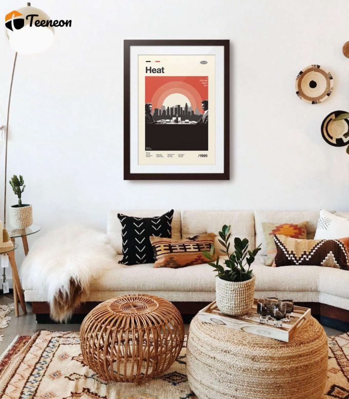 Mid Century Modern Heat Poster for Home Decor Gifts, Retro Movie Print, Modern Vintage Movie Poster for Home Decor Gift