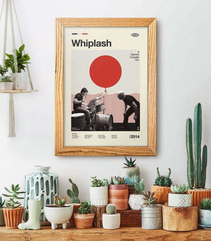 Mid Century Modern Whiplash Poster for Home Decor Gifts, Retro Movie Print, Modern Vintage Movie Poster for Home Decor Gift