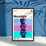 Moonlight Poster for Home Decor Gift, Moonlight Print, Retro Modern, Vintage Retro, Custom Poster for Home Decor Gift, Minimalist Movie