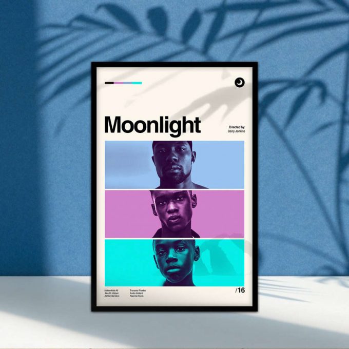 Moonlight Poster for Home Decor Gift, Moonlight Print, Retro Modern, Vintage Retro, Custom Poster for Home Decor Gift, Minimalist Movie